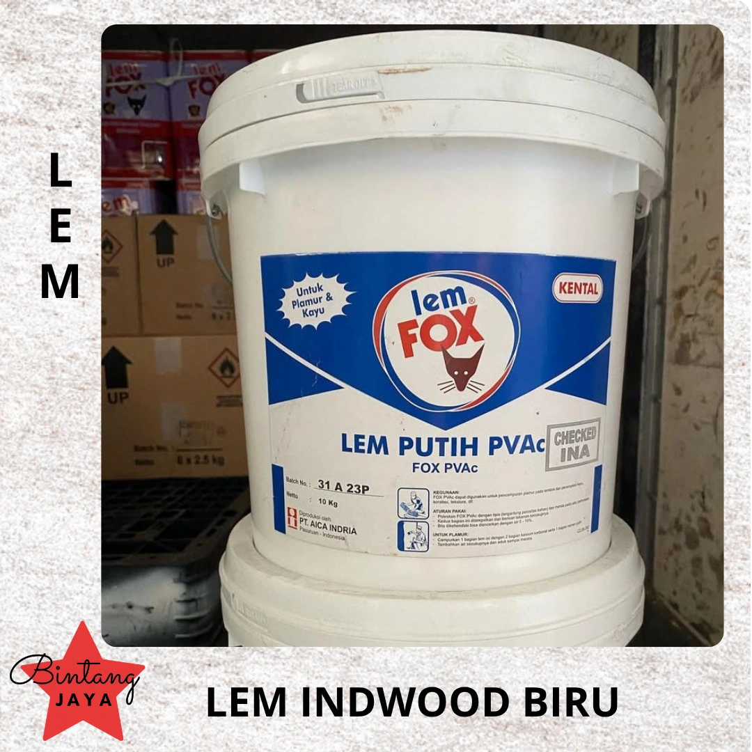 Lem indowood biru bintang jaya triplek